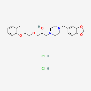 1-(4-(Benzo[d][1,3]dioxol-5-ylmethyl)piperazin-1-yl)-3-(2-(2,6-dimethylphenoxy)ethoxy)propan-2-ol dihydrochloride
