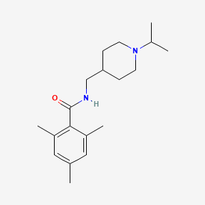 molecular formula C19H30N2O B2486521 N-((1-isopropylpiperidin-4-yl)methyl)-2,4,6-trimethylbenzamide CAS No. 946326-83-6