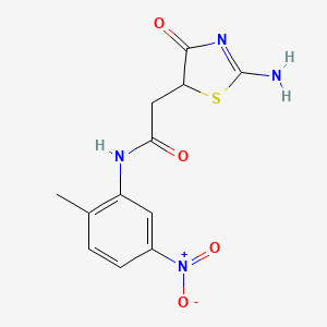 2-(2-imino-4-oxo-1,3-thiazolidin-5-yl)-N-(2-methyl-5-nitrophenyl)acetamide
