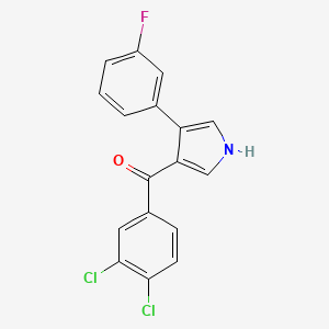molecular formula C17H10Cl2FNO B2486527 (3,4-dichlorophenyl)[4-(3-fluorophenyl)-1H-pyrrol-3-yl]methanone CAS No. 478031-40-2