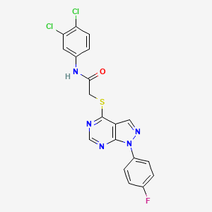 N-(3,4-dichlorophenyl)-2-((1-(4-fluorophenyl)-1H-pyrazolo[3,4-d]pyrimidin-4-yl)thio)acetamide