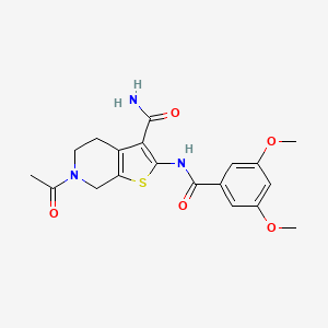 6-Acetyl-2-(3,5-dimethoxybenzamido)-4,5,6,7-tetrahydrothieno[2,3-c]pyridine-3-carboxamide