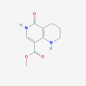 molecular formula C10H12N2O3 B2486531 甲基-5-氧代-2,3,4,6-四氢-1H-1,6-萘啉-8-羧酸酯 CAS No. 2460754-27-0