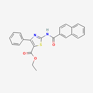 Ethyl 2-(naphthalene-2-carbonylamino)-4-phenyl-1,3-thiazole-5-carboxylate