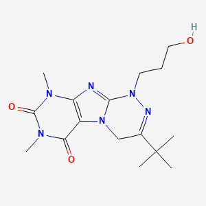 3-(tert-butyl)-1-(3-hydroxypropyl)-7,9-dimethyl-5,7,9-trihydro-4H-1,2,4-triazi no[4,3-h]purine-6,8-dione