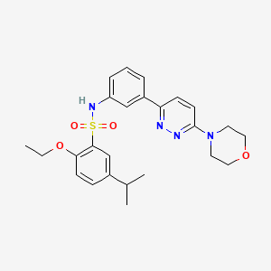 molecular formula C25H30N4O4S B2486546 2-ethoxy-5-isopropyl-N-(3-(6-morpholinopyridazin-3-yl)phenyl)benzenesulfonamide CAS No. 904828-68-8