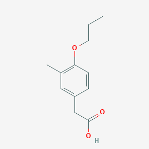 molecular formula C12H16O3 B2486555 2-(3-Methyl-4-propoxyphenyl)acetic acid CAS No. 23914-98-9