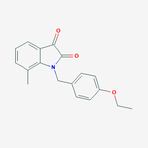 molecular formula C18H17NO3 B248657 1-(4-ethoxybenzyl)-7-methyl-1H-indole-2,3-dione 