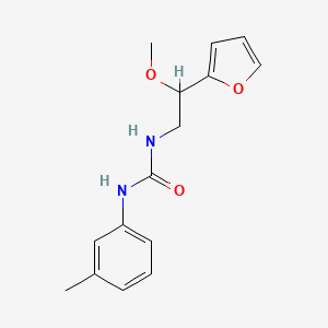 molecular formula C15H18N2O3 B2486574 1-(2-(Furan-2-yl)-2-methoxyethyl)-3-(m-tolyl)urea CAS No. 1788559-72-7