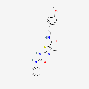 N-(4-methoxyphenethyl)-4-methyl-2-(3-(p-tolyl)ureido)thiazole-5-carboxamide