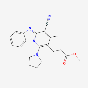 Methyl 3-(4-cyano-3-methyl-1-pyrrolidin-1-ylpyrido[1,2-a]benzimidazol-2-yl)propanoate