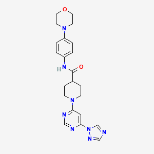 1-(6-(1H-1,2,4-triazol-1-yl)pyrimidin-4-yl)-N-(4-morpholinophenyl)piperidine-4-carboxamide