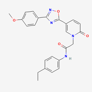 molecular formula C24H22N4O4 B2486582 N-(4-ethylphenyl)-2-(5-(3-(4-methoxyphenyl)-1,2,4-oxadiazol-5-yl)-2-oxopyridin-1(2H)-yl)acetamide CAS No. 1251601-57-6