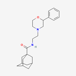 (3r,5r,7r)-N-(2-(2-phenylmorpholino)ethyl)adamantane-1-carboxamide