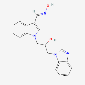 (E)-1-(3-(1H-benzo[d]imidazol-1-yl)-2-hydroxypropyl)-1H-indole-3-carbaldehyde oxime