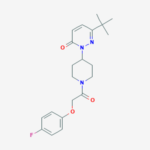 6-Tert-butyl-2-[1-[2-(4-fluorophenoxy)acetyl]piperidin-4-yl]pyridazin-3-one