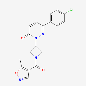 6-(4-Chlorophenyl)-2-[1-(5-methyl-1,2-oxazole-4-carbonyl)azetidin-3-yl]-2,3-dihydropyridazin-3-one