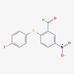 2-[(4-Fluorophenyl)sulfanyl]-5-nitrobenzenecarbaldehyde