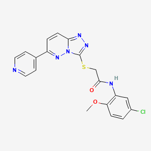 molecular formula C19H15ClN6O2S B2486612 N-(5-氯-2-甲氧基苯基)-2-((6-(吡啶-4-基)-[1,2,4]三唑并[4,3-b]吡啶-3-基)硫)乙酰胺 CAS No. 894060-49-2