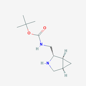 molecular formula C11H20N2O2 B2486619 Tert-butyl N-[[(1S,2S,5R)-3-azabicyclo[3.1.0]hexan-2-yl]methyl]carbamate CAS No. 2416218-99-8