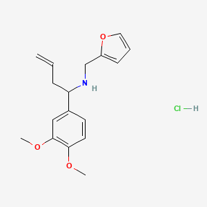 molecular formula C17H22ClNO3 B2486638 [1-(3,4-Dimethoxy-phenyl)-but-3-enyl]-furan-2-ylmethyl-amine hydrochloride CAS No. 435342-09-9
