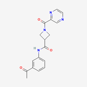 N-(3-acetylphenyl)-1-(pyrazine-2-carbonyl)azetidine-3-carboxamide
