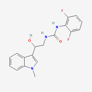 molecular formula C18H17F2N3O2 B2486651 1-(2,6-difluorophenyl)-3-(2-hydroxy-2-(1-methyl-1H-indol-3-yl)ethyl)urea CAS No. 1448029-56-8