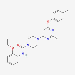 molecular formula C25H29N5O3 B2486655 N-(2-ethoxyphenyl)-4-(2-methyl-6-(p-tolyloxy)pyrimidin-4-yl)piperazine-1-carboxamide CAS No. 946232-17-3