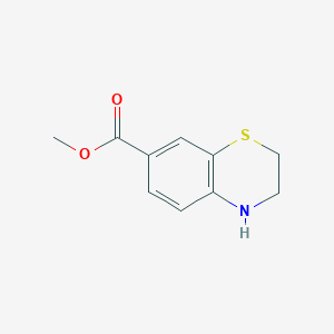 molecular formula C10H11NO2S B2486656 methyl 3,4-dihydro-2H-1,4-benzothiazine-7-carboxylate CAS No. 142166-08-3