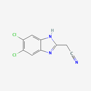 molecular formula C9H5Cl2N3 B2486675 2-(Cyanomethyl)-5,6-dichlorobenzimidazole CAS No. 127192-16-9