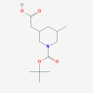 molecular formula C13H23NO4 B2486676 2-(1-tert-ブトキシカルボニル-5-メチル-3-ピペリジル)酢酸 CAS No. 2248368-63-8