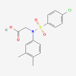 N-[(4-chlorophenyl)sulfonyl]-N-(3,4-dimethylphenyl)glycine
