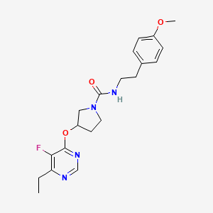3-((6-ethyl-5-fluoropyrimidin-4-yl)oxy)-N-(4-methoxyphenethyl)pyrrolidine-1-carboxamide