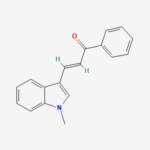 molecular formula C18H15NO B2486691 (E)-3-(1-methylindol-3-yl)-1-phenylprop-2-en-1-one CAS No. 38470-65-4