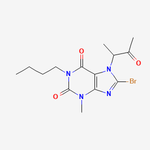 8-bromo-1-butyl-3-methyl-7-(3-oxobutan-2-yl)-1H-purine-2,6(3H,7H)-dione