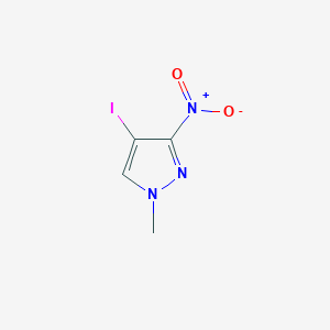 molecular formula C4H4IN3O2 B2486704 4-iodo-1-methyl-3-nitro-1H-pyrazole CAS No. 54210-32-1; 75092-34-1