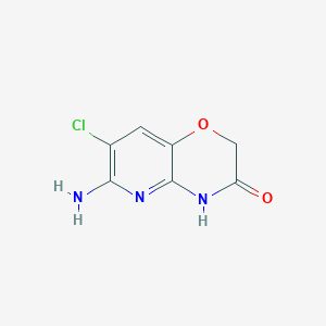 molecular formula C7H6ClN3O2 B2486705 6-amino-7-chloro-2H,3H,4H-pyrido[3,2-b][1,4]oxazin-3-one CAS No. 337463-98-6
