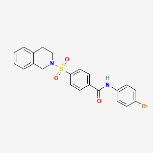 N-(4-bromophenyl)-4-(3,4-dihydro-1H-isoquinolin-2-ylsulfonyl)benzamide