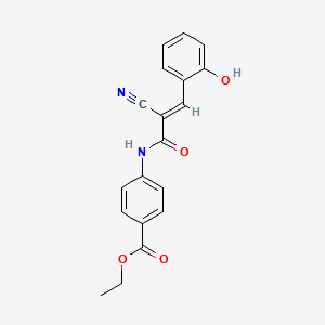 ethyl 4-[[(E)-2-cyano-3-(2-hydroxyphenyl)prop-2-enoyl]amino]benzoate