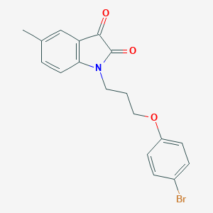 molecular formula C18H16BrNO3 B248671 1-[3-(4-bromophenoxy)propyl]-5-methyl-1H-indole-2,3-dione 