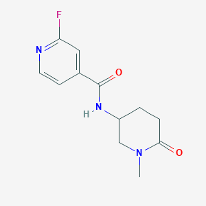 molecular formula C12H14FN3O2 B2486715 2-fluoro-N-(1-methyl-6-oxopiperidin-3-yl)pyridine-4-carboxamide CAS No. 1386355-98-1