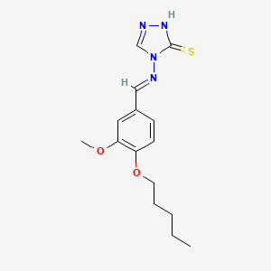 4-[(E)-(3-methoxy-4-pentoxyphenyl)methylideneamino]-1H-1,2,4-triazole-5-thione