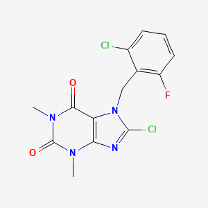 8-Chloro-7-(2-chloro-6-fluoro-benzyl)-1,3-dimethyl-3,7-dihydro-purine-2,6-dione