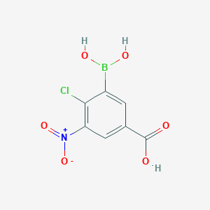 4-Chloro-3-(dihydroxyboranyl)-5-nitrobenzoic acid