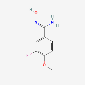 molecular formula C8H9FN2O2 B2486736 3-fluoro-N'-hydroxy-4-methoxybenzenecarboximidamide CAS No. 934605-95-5