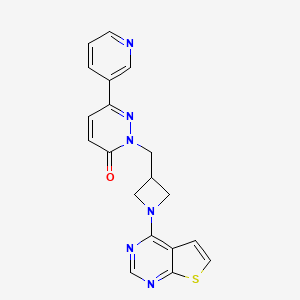 6-(Pyridin-3-yl)-2-[(1-{thieno[2,3-d]pyrimidin-4-yl}azetidin-3-yl)methyl]-2,3-dihydropyridazin-3-one