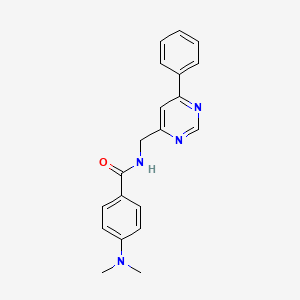 4-(dimethylamino)-N-((6-phenylpyrimidin-4-yl)methyl)benzamide