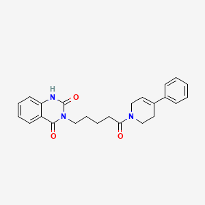 3-[5-oxo-5-(4-phenyl-3,6-dihydro-2H-pyridin-1-yl)pentyl]-1H-quinazoline-2,4-dione