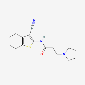 N-(3-cyano-4,5,6,7-tetrahydro-1-benzothiophen-2-yl)-3-pyrrolidin-1-ylpropanamide