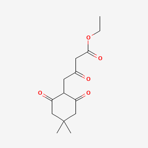molecular formula C14H20O5 B2486751 Ethyl 4-(4,4-dimethyl-2,6-dioxocyclohexyl)-3-oxobutanoate CAS No. 893679-52-2